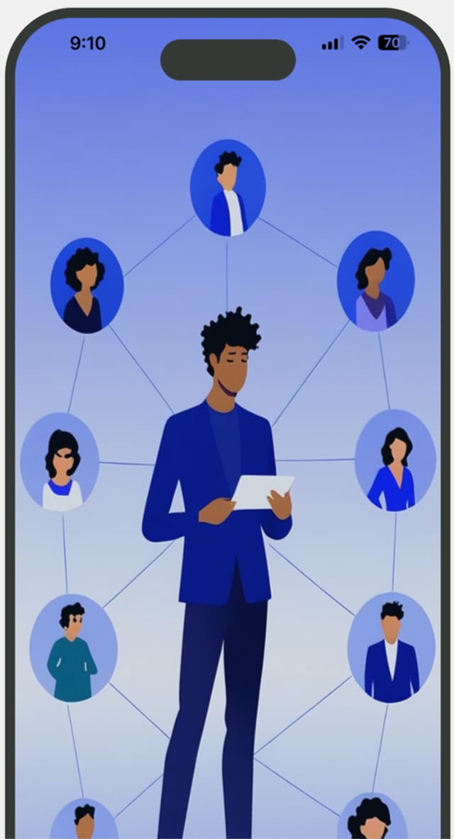 Hero screen showing the main app interface